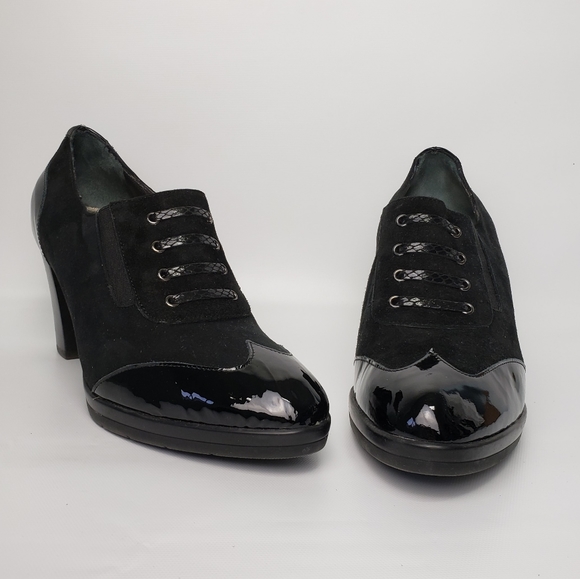 Confort Heeled Oxford Style Career - Picture 2 of 11